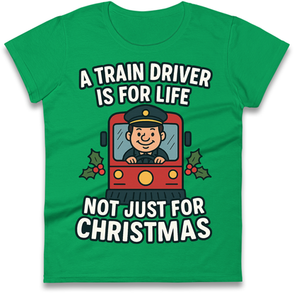 Train Driver Christmas Ladies Shirt