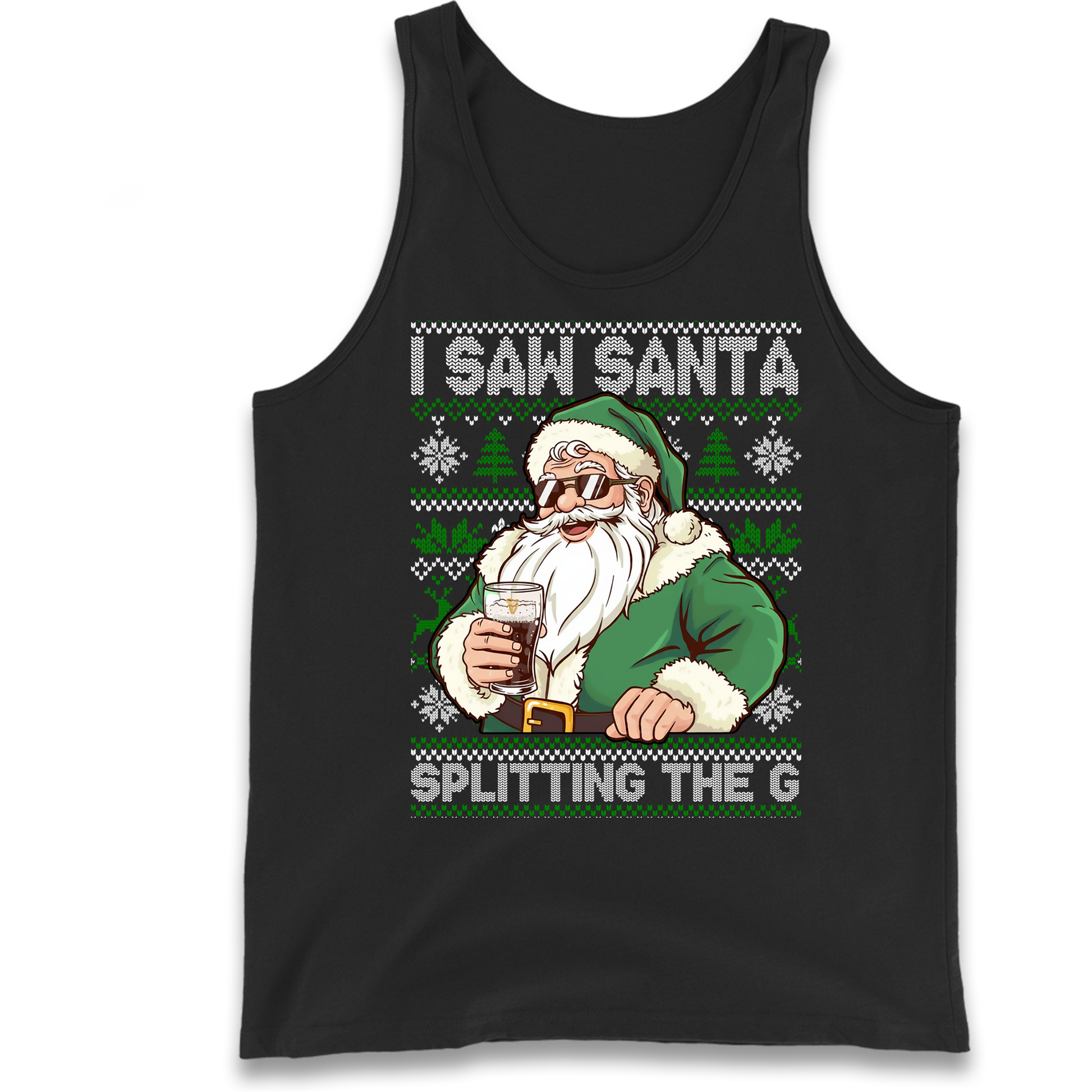 Santa Splitting The G Tank-Top