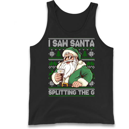 Santa Splitting The G Tank-Top