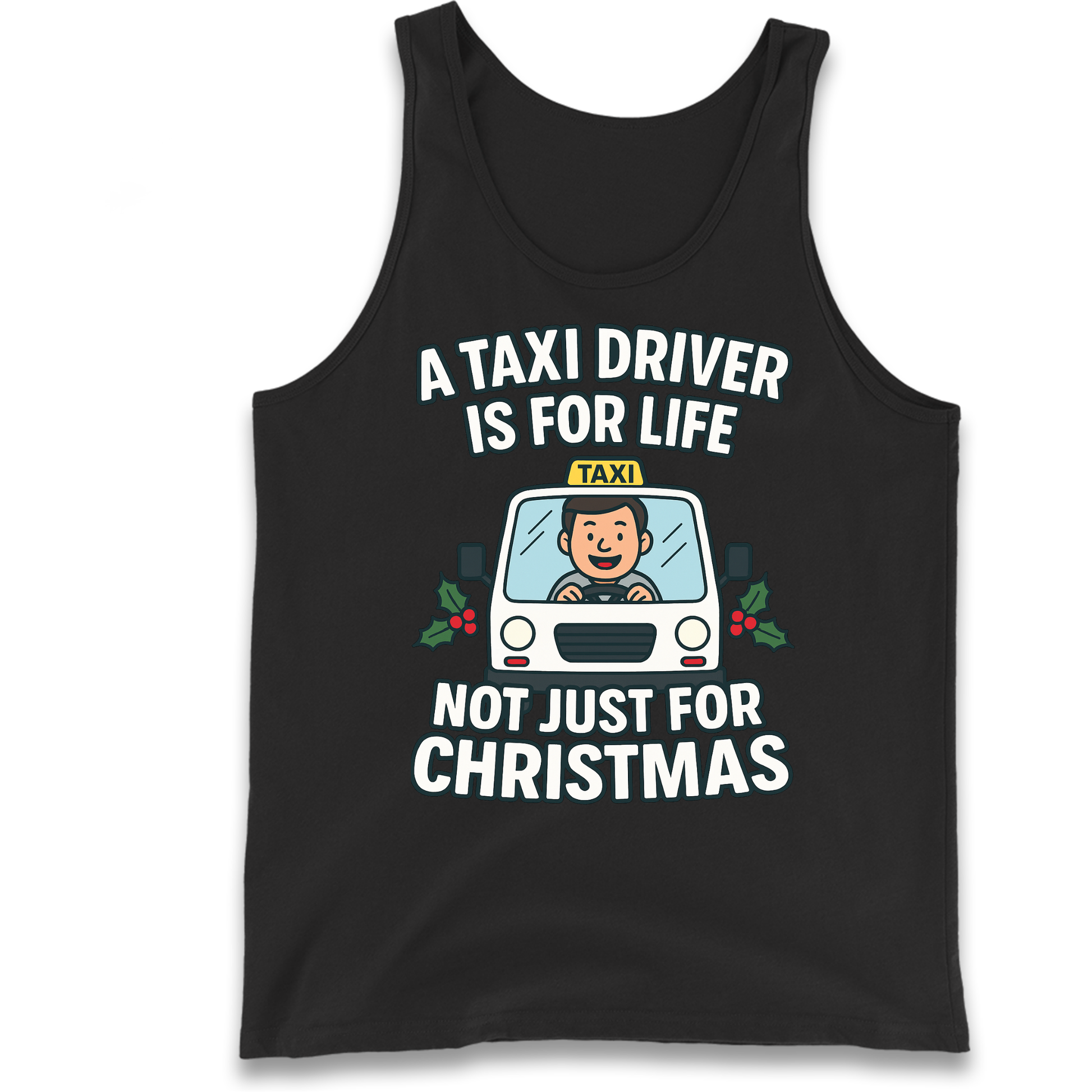 Taxi Driver Christmas Tank Top