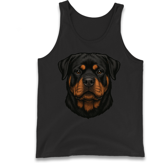 Rottweiler Face Tank Top