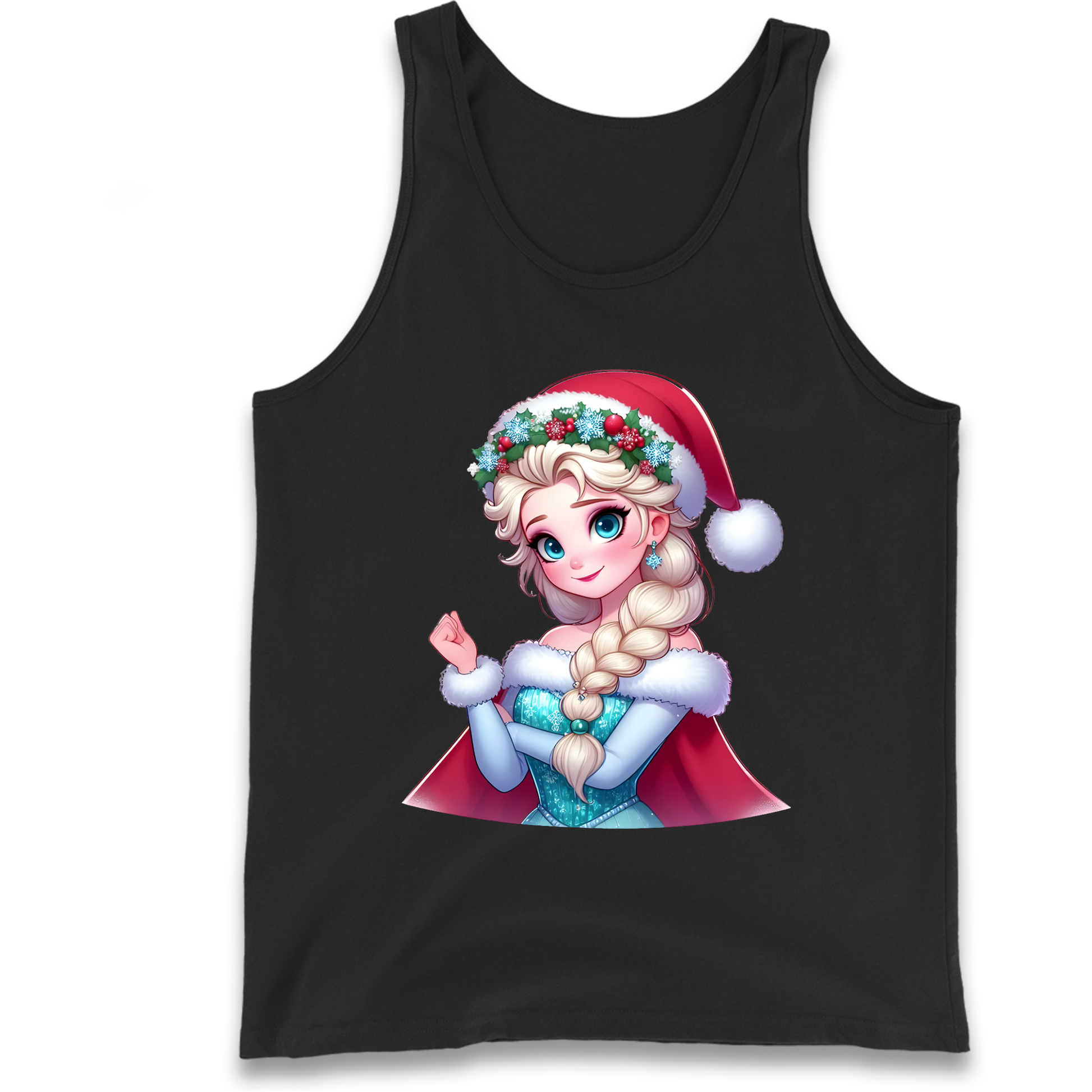 Elsa Frozen Santa Tank Top