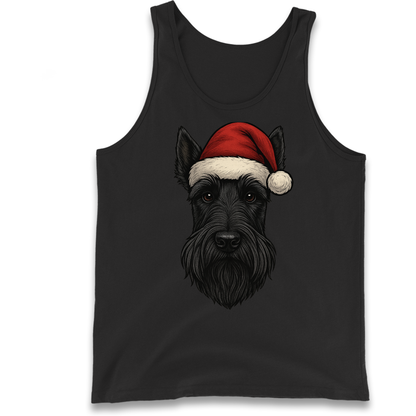 Scottish Terrier Face Christmas Tank Top