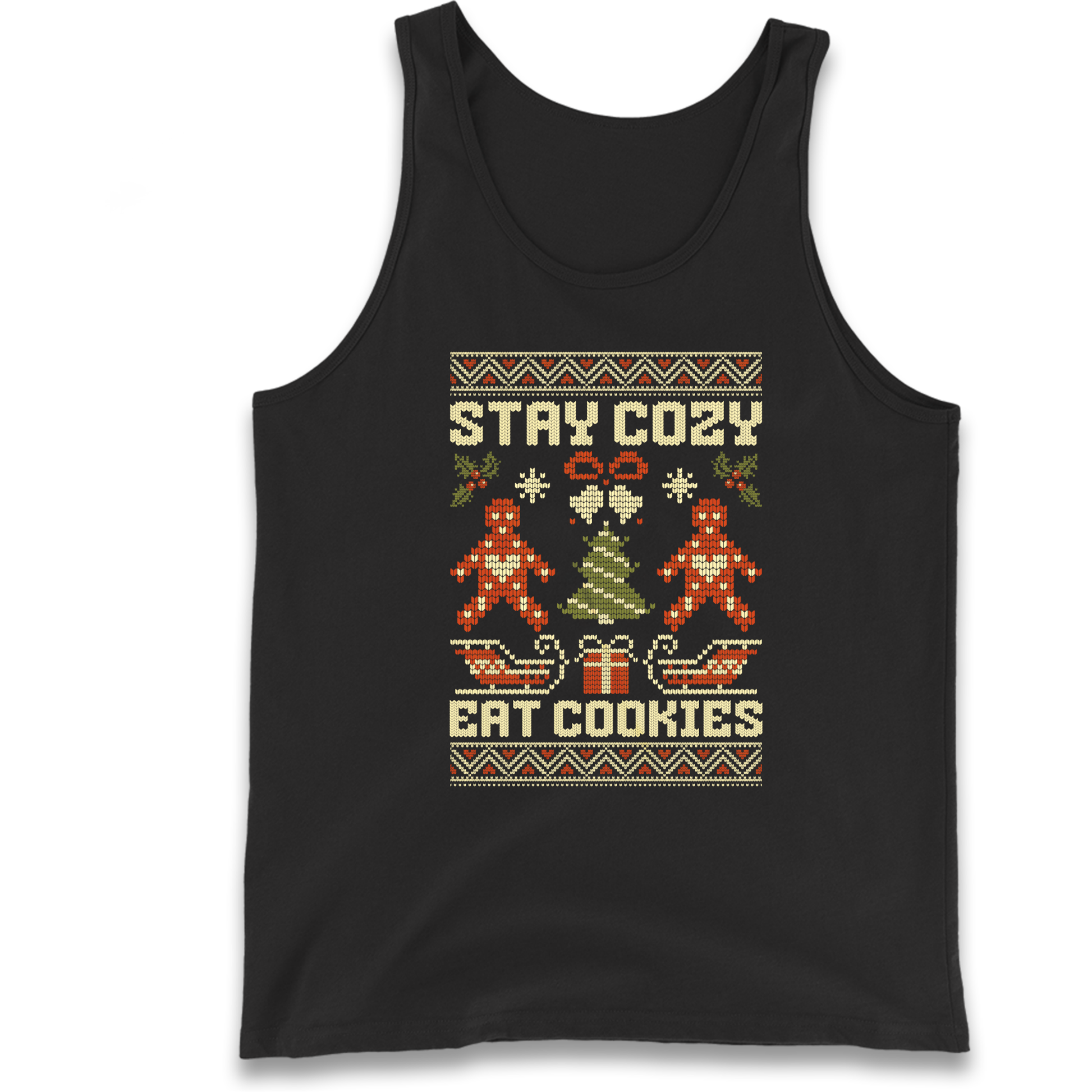 Stay Cozy Eat Cookies Christmas Tank Top
