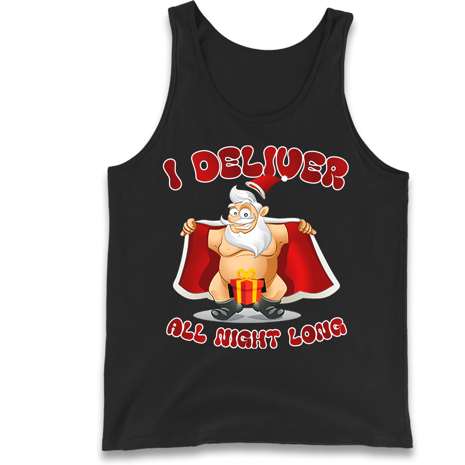Santa Claus I Deliver All Night Long Christmas Tank Top