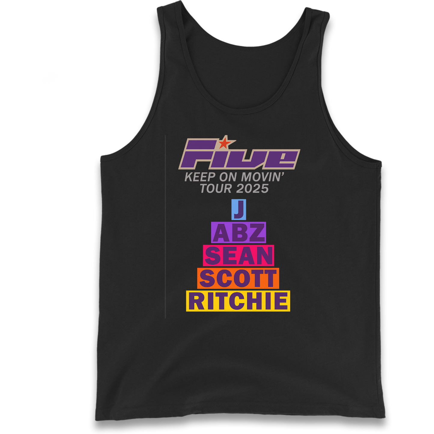 Five Keep On Movin' Tour 2025 Tank Top