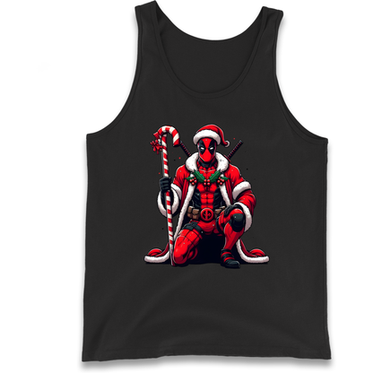 DeadPool Candy Cane Santa Tank Top