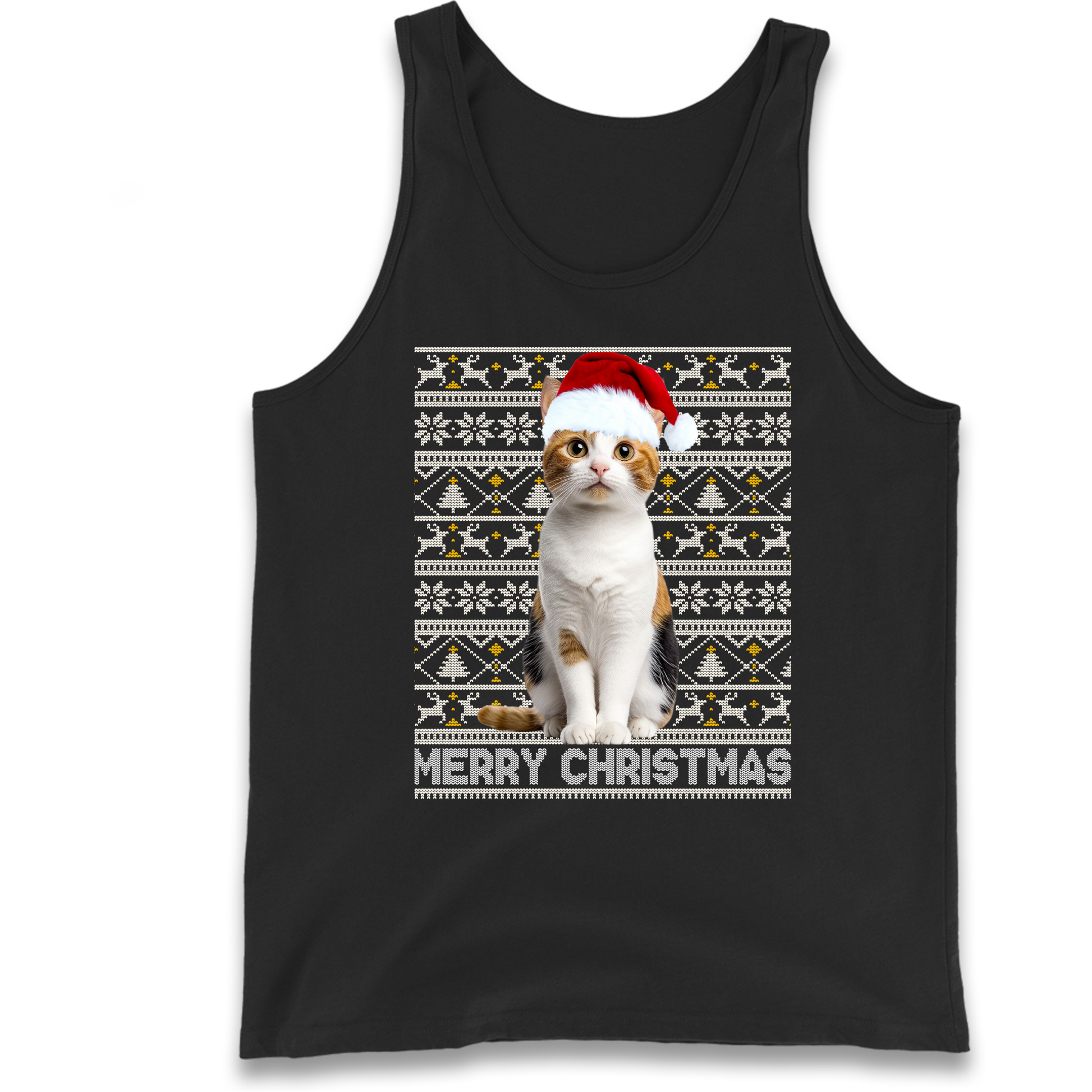 Merry Christmas Cat Tank Top