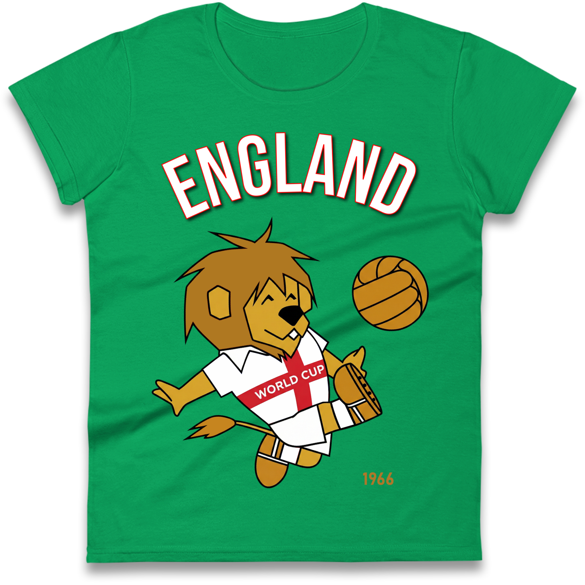 England World Cup Willie 1966 Football Ladies Shirt