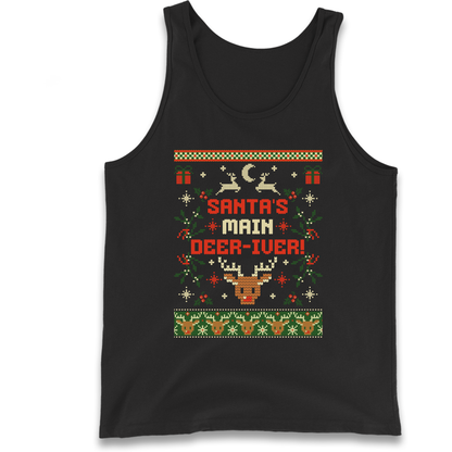 Santas Main Deer iver Christmas Tank Top