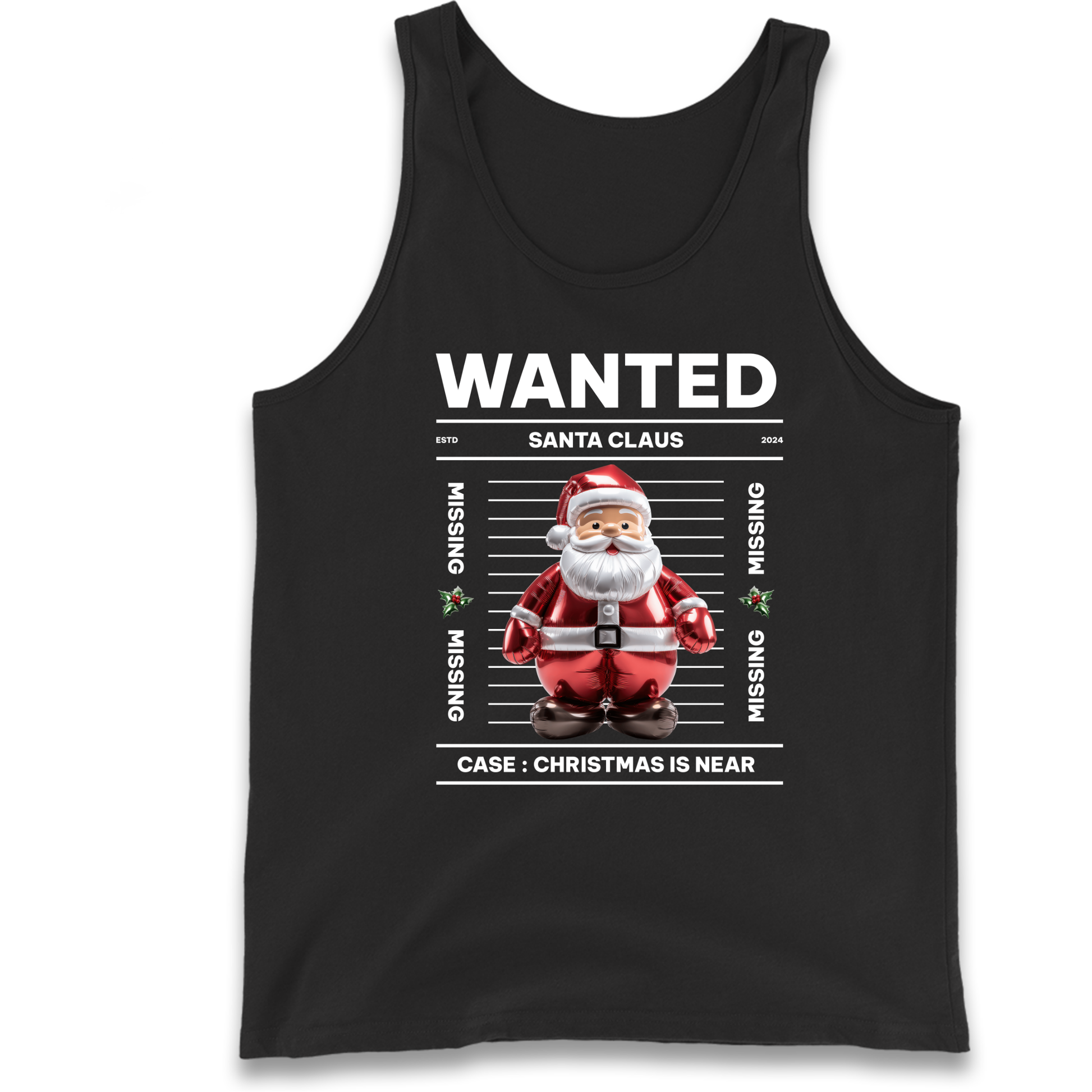 Wanted Santa Claus Christmas Tank Top