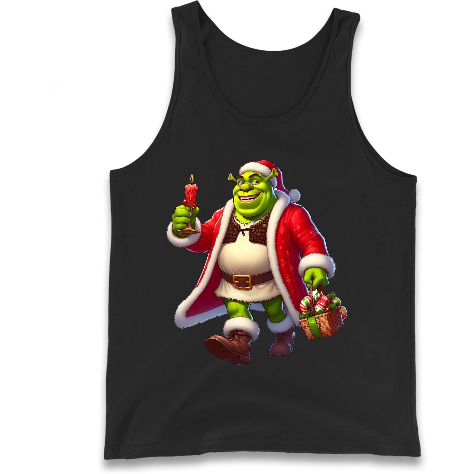 Shrek Santa Candle Tank Top
