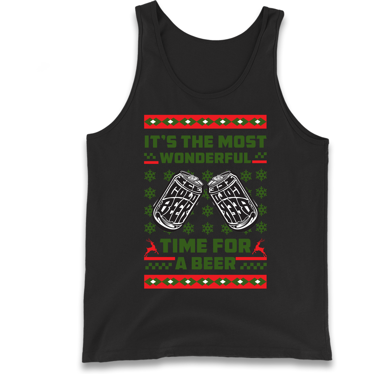 Its The Most Wonderful Time For A Beer Christmas Tank Top