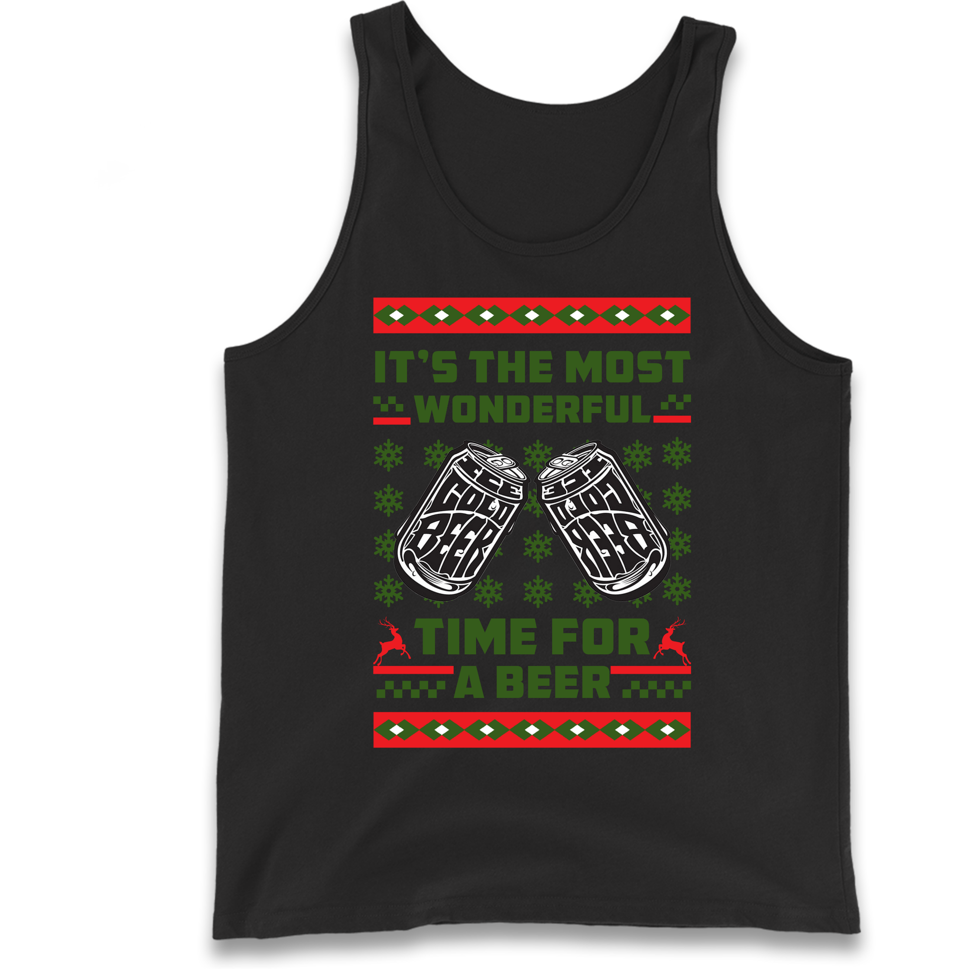 Its The Most Wonderful Time For A Beer Christmas Tank Top