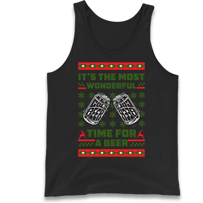 Its The Most Wonderful Time For A Beer Christmas Tank Top