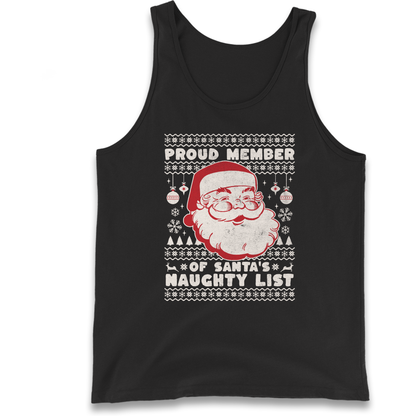 Proud Member Of Santas Naughty List Christmas Tank Top