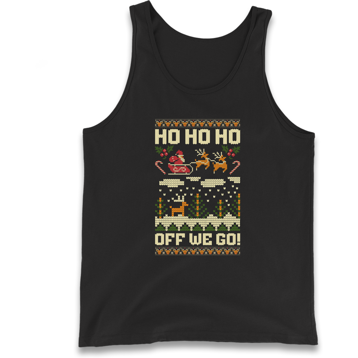 Have Yourself a HO HO HO Off we Go Christmas Tank Top