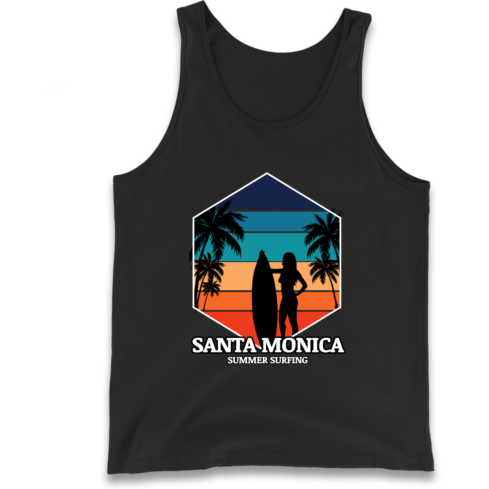 Santa Monica Summer Surfing Tank Top