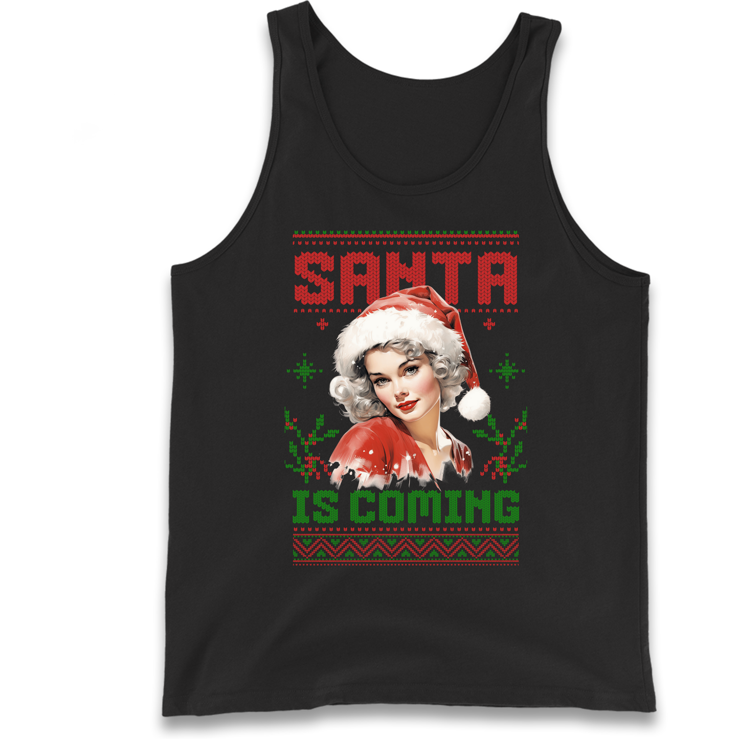 Santa is Coming Christmas Tank Top