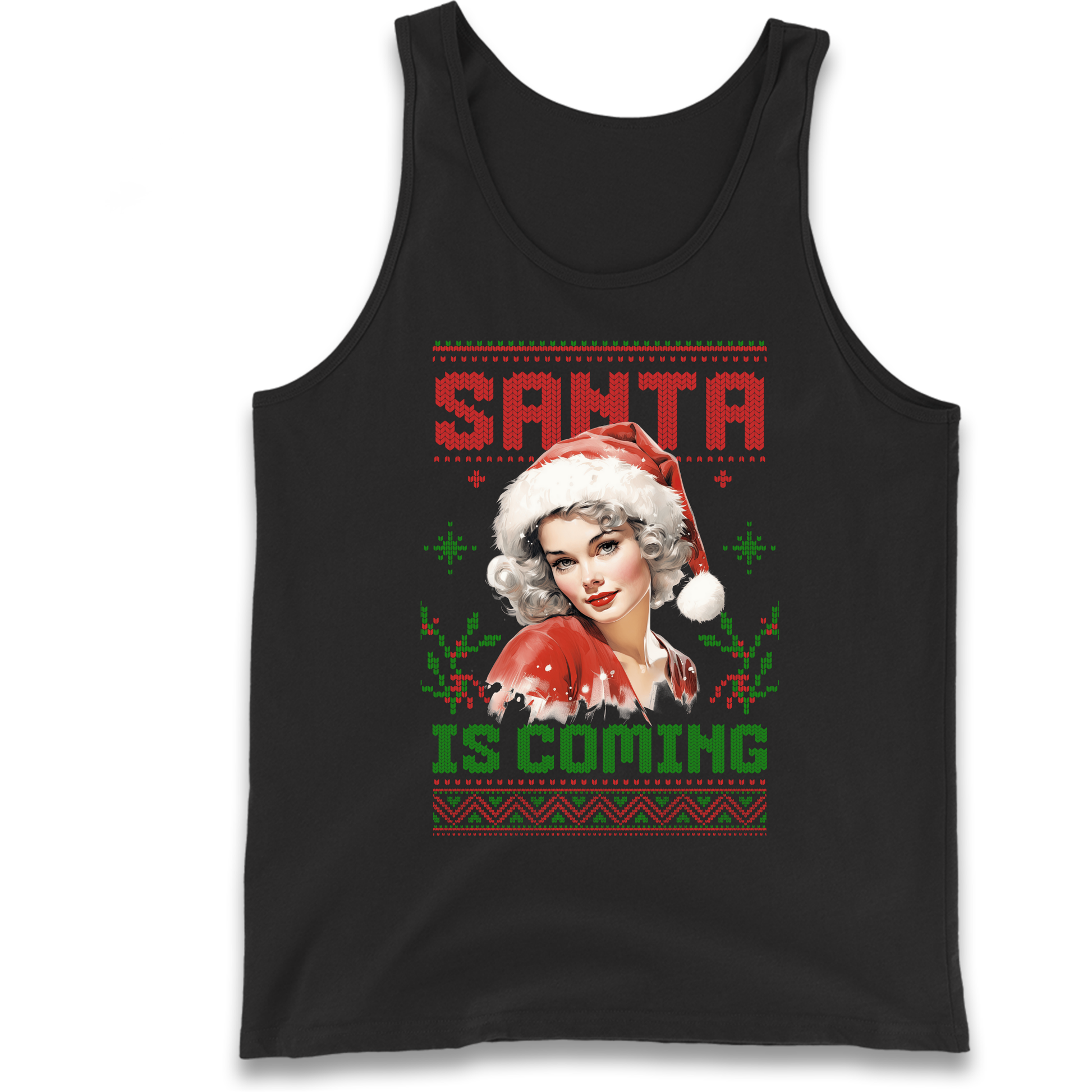 Santa is Coming Christmas Tank Top