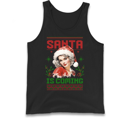 Santa is Coming Christmas Tank Top