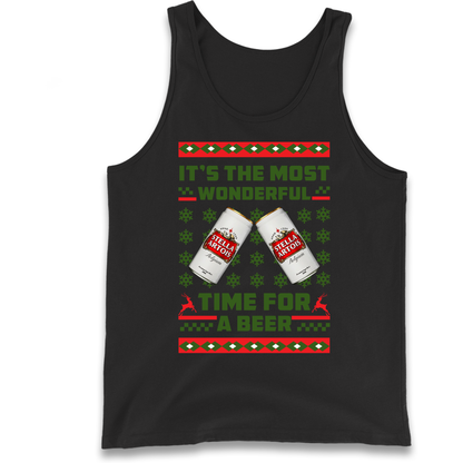 Its The Most Wonderful Time for A Beer Stella Christmas Tank Top
