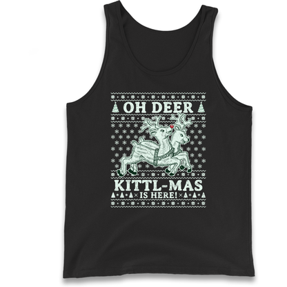 Oh Deer Kittl Mas Is Here Christmas Tank Top