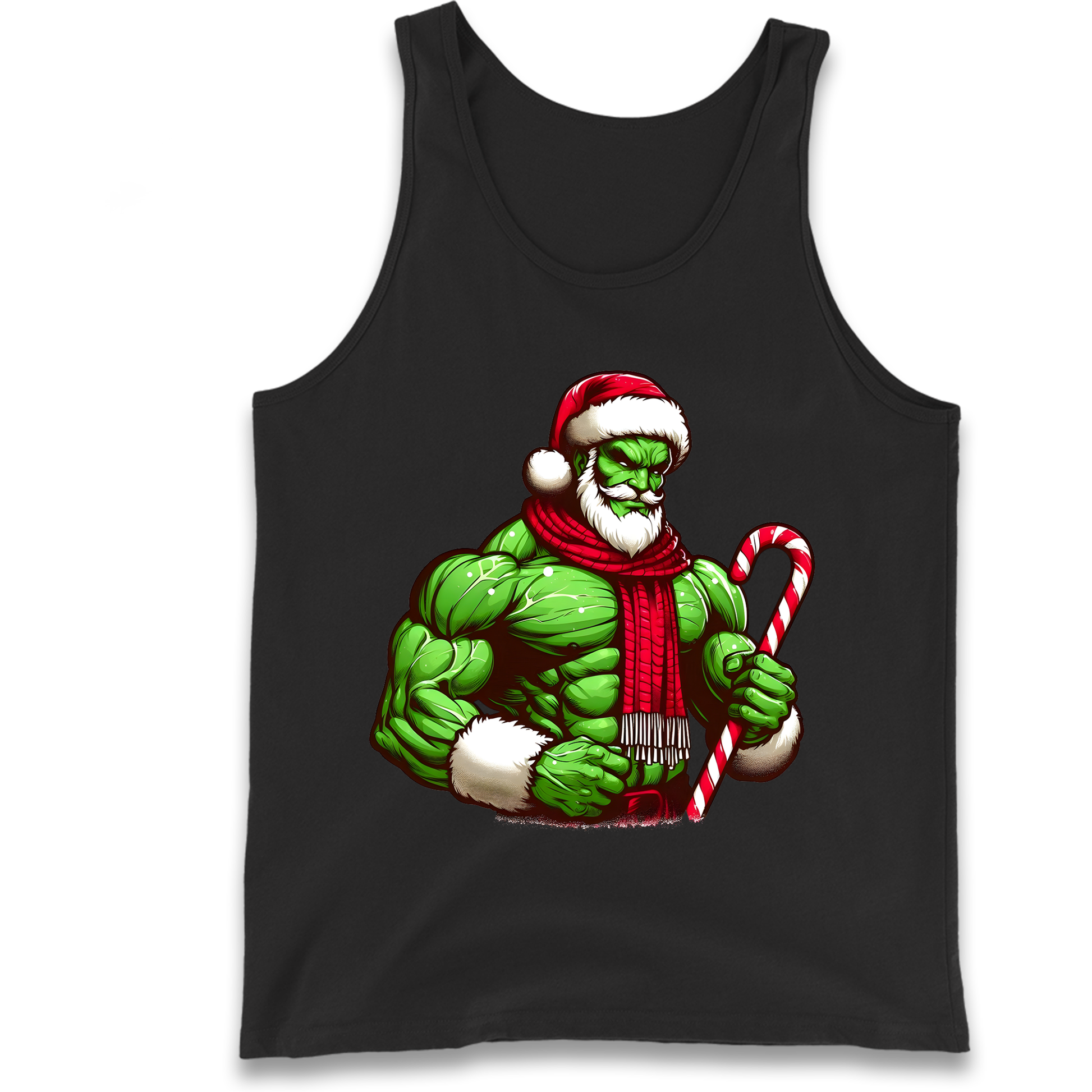The Hulk Candy Cane Santa Tank Top
