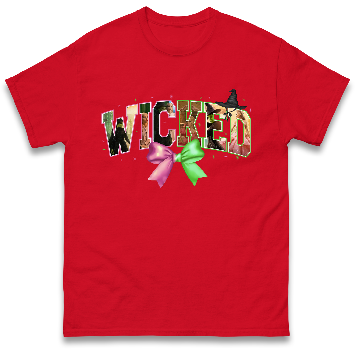 Wicked Pink and Green Bow T Shirt