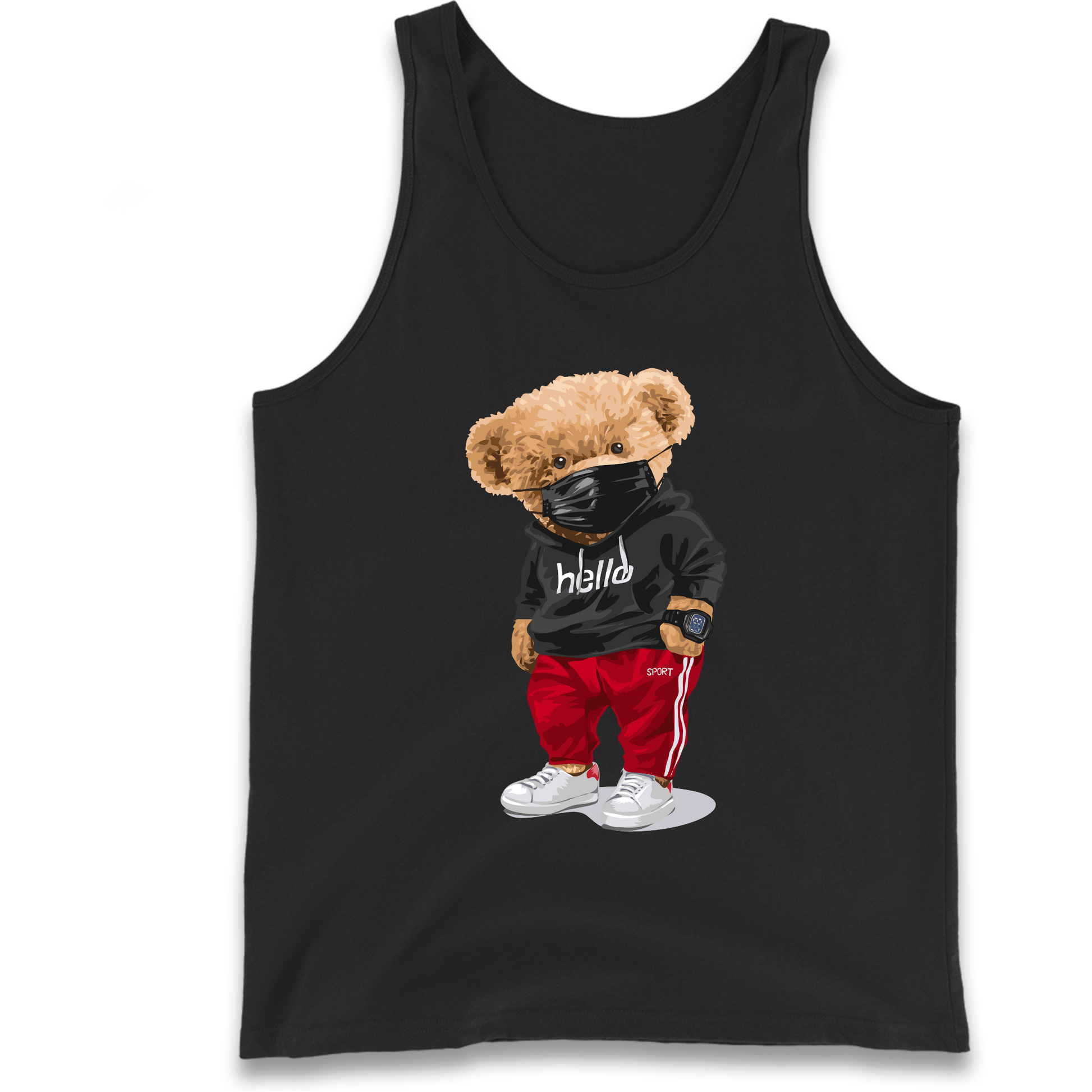 Teddy Bear Hello Streetwear Tank Top