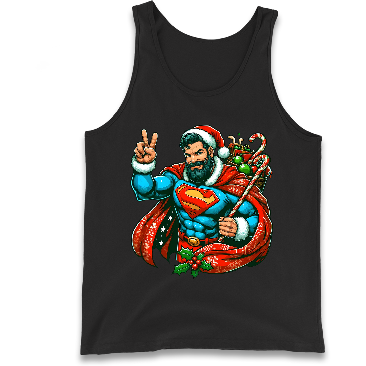 Superman Santa Tank Top