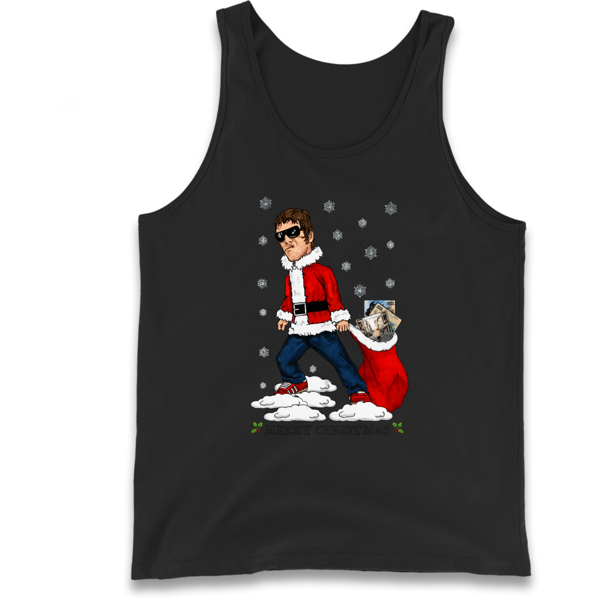 Liam Gallagher Christmas Santa Tank Top