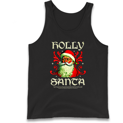 Holly Santa Christmas Tank Top