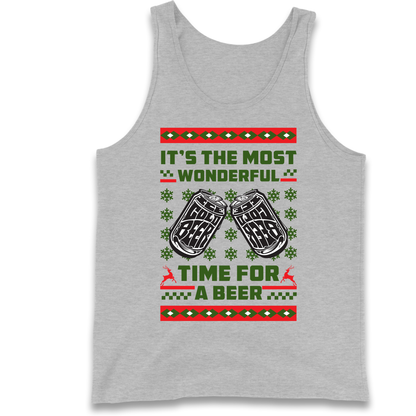 Its The Most Wonderful Time For A Beer Christmas Tank Top