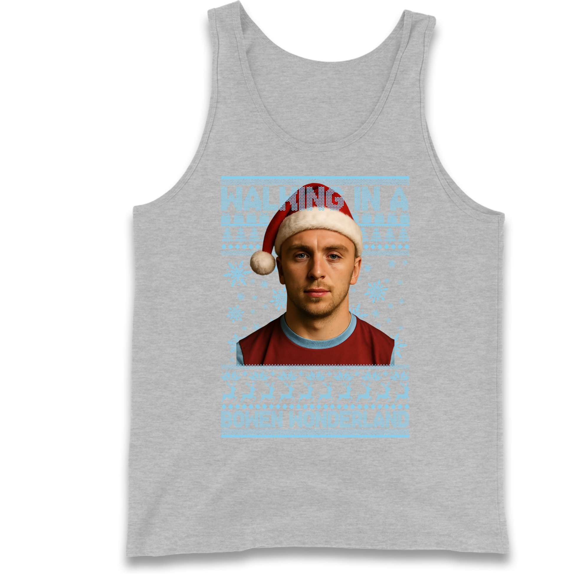 Jared Bowen walking in a Bowen Wonderland Christmas Tank Top