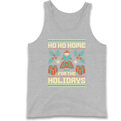 HO HO Home For the Holidays Christmas Tank Top