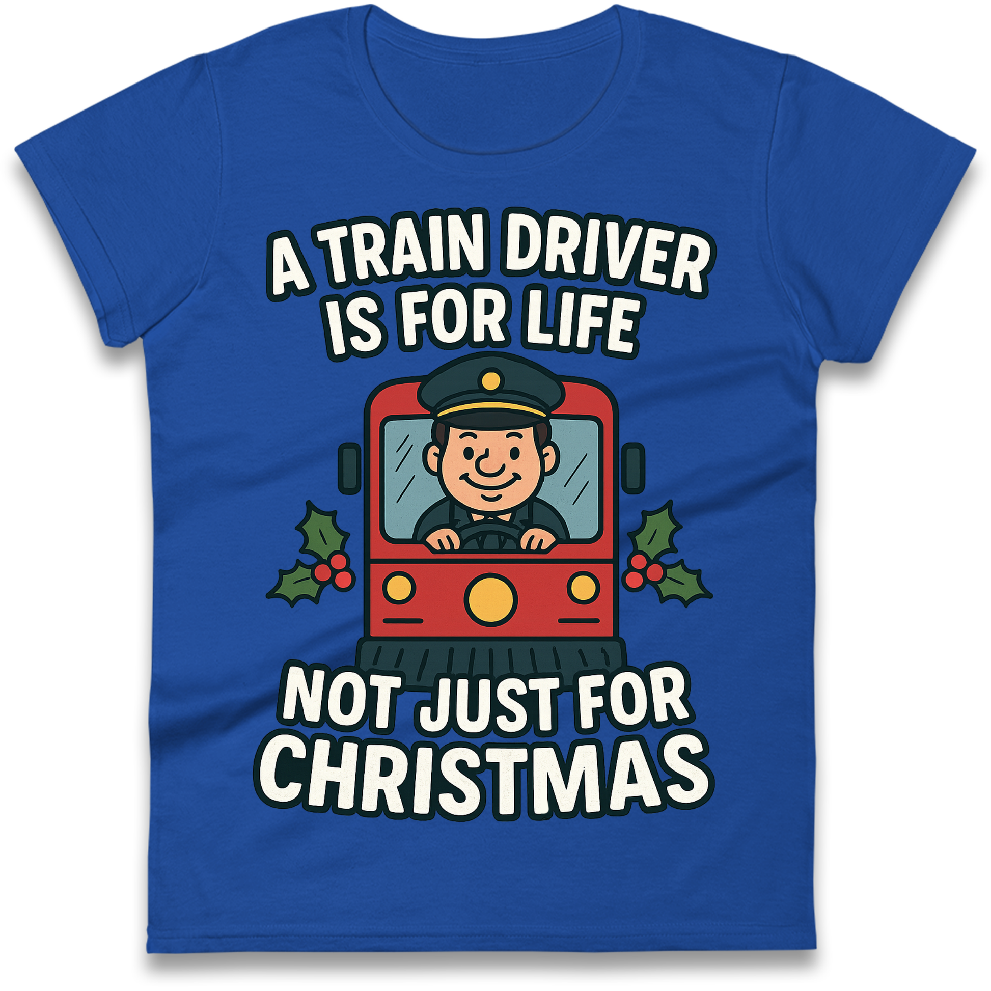 Train Driver Christmas Ladies Shirt