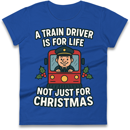Train Driver Christmas Ladies Shirt