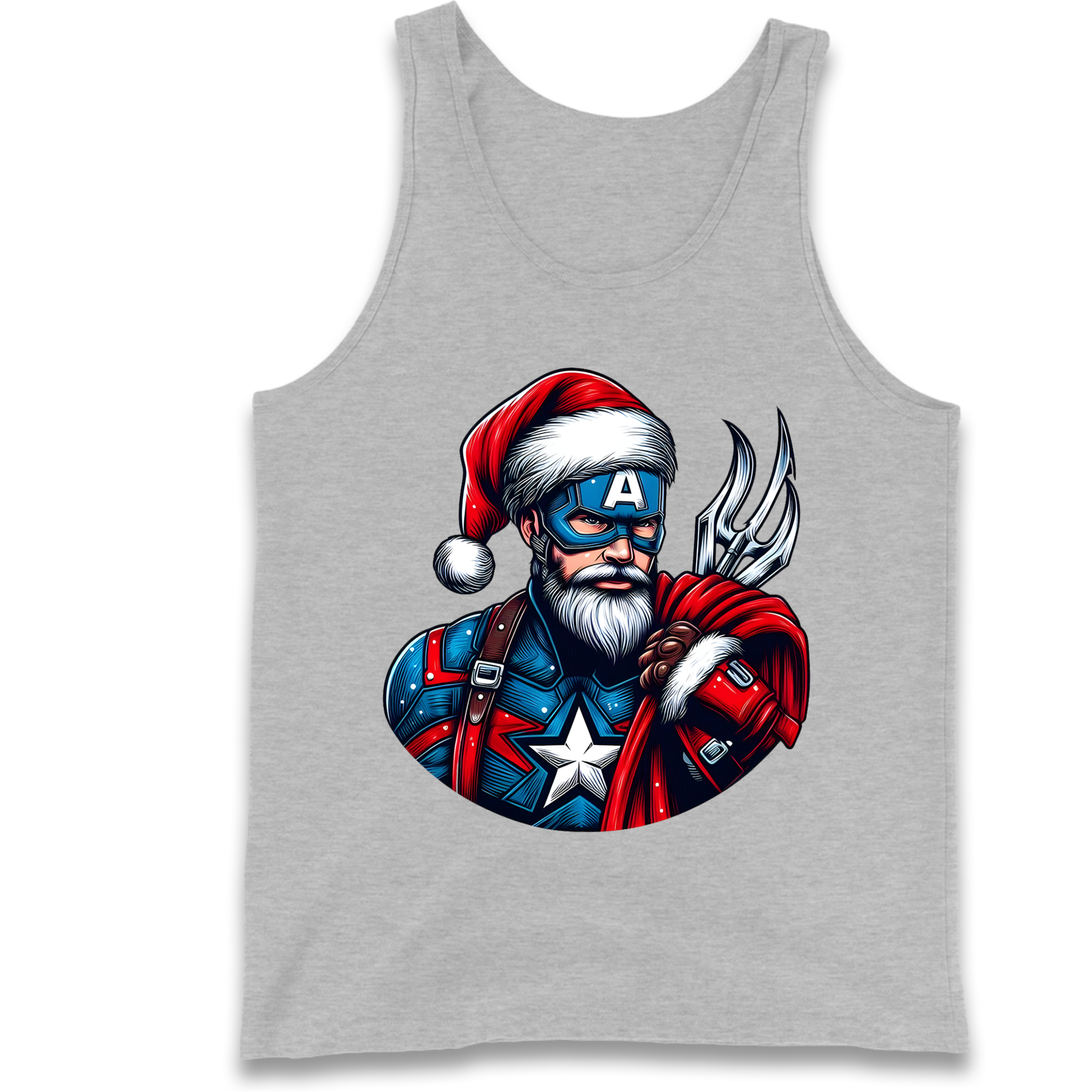 Captain America Santa Tank Top