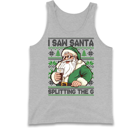 Santa Splitting The G Tank-Top
