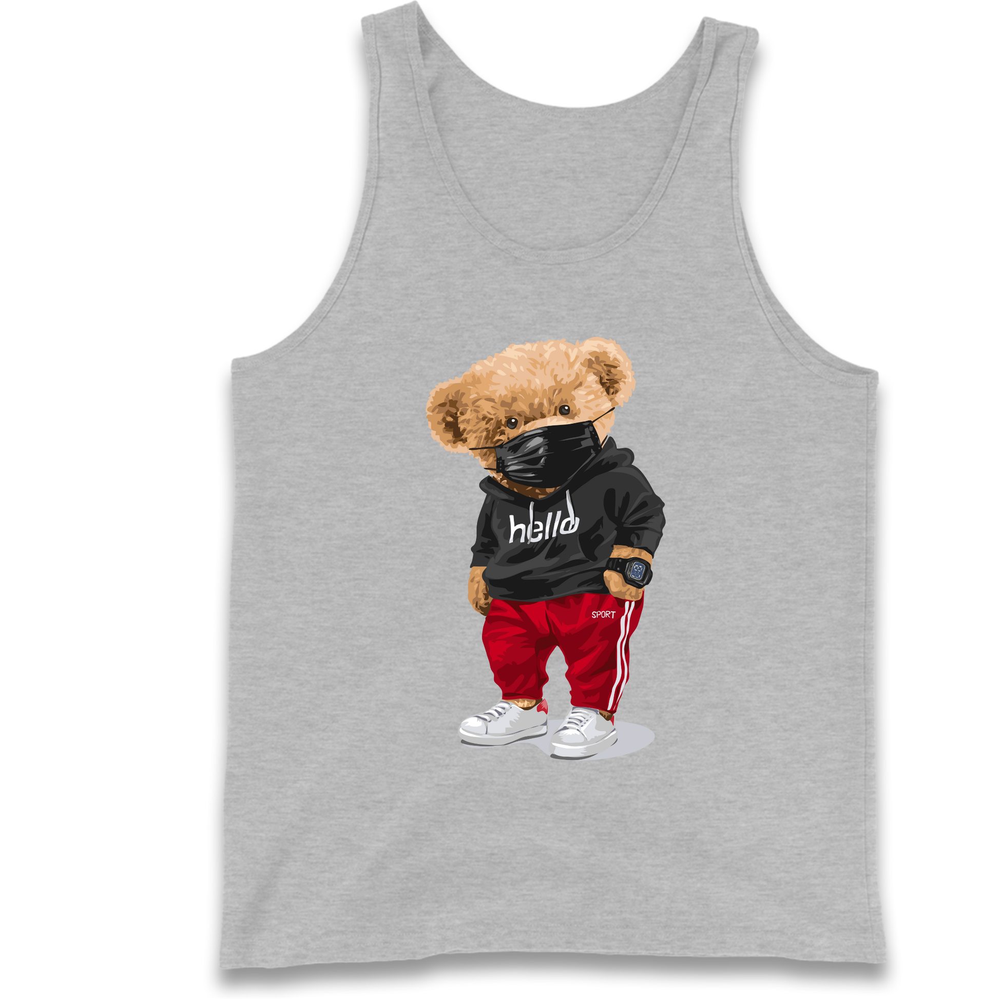 Teddy Bear Hello Streetwear Tank Top
