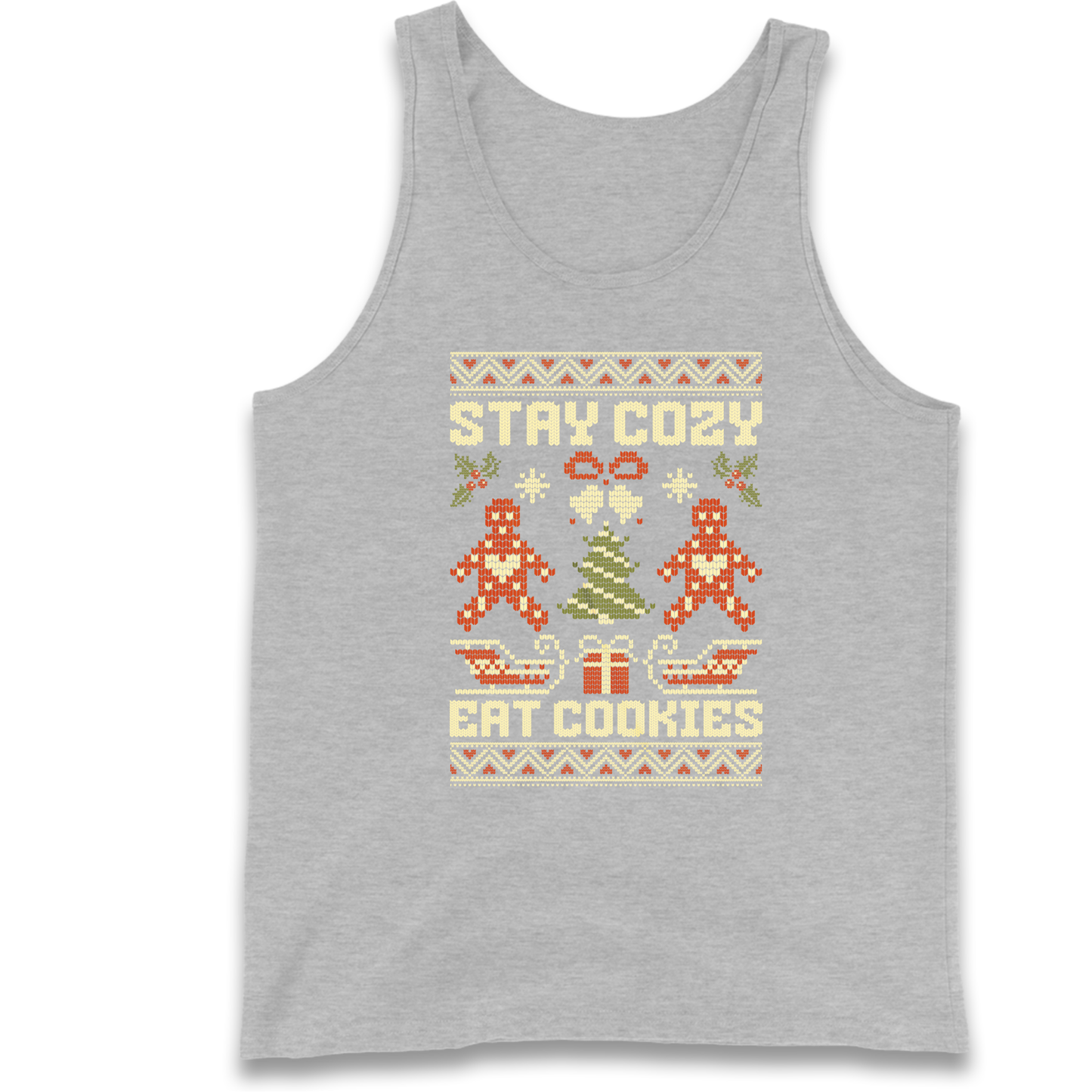 Stay Cozy Eat Cookies Christmas Tank Top