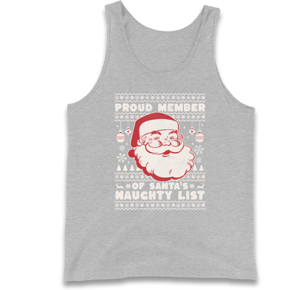 Proud Member Of Santas Naughty List Christmas Tank Top