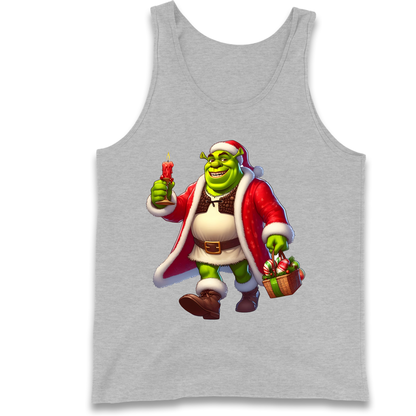 Shrek Santa Candle Tank Top
