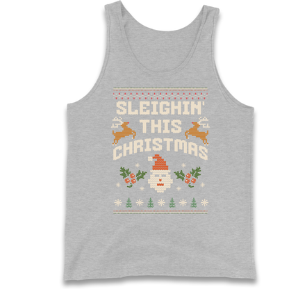Sleighin This Christmas Christmas Tank Top