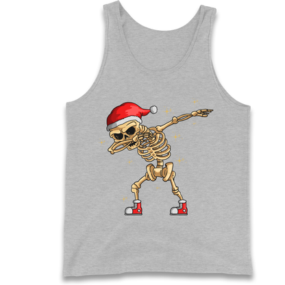 Santa Skellington Dabbing Christmas Tank Top