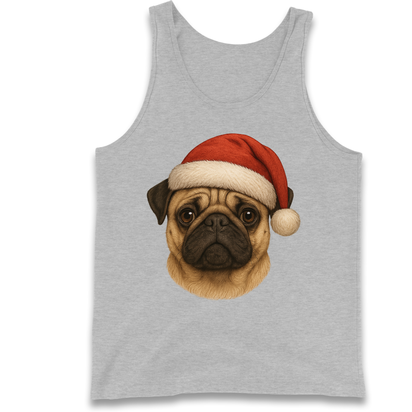 Pug Face Christmas Tank Top