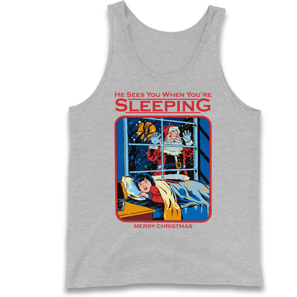 Creepy Santa Claus Christmas Tank Top