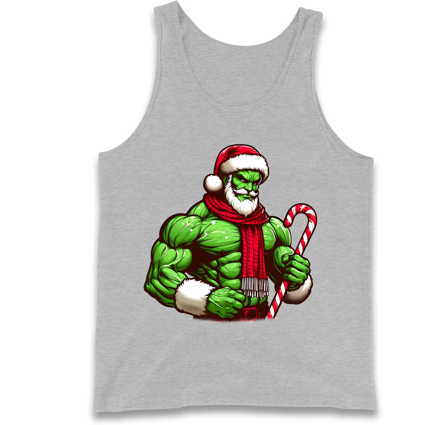The Hulk Candy Cane Santa Tank Top
