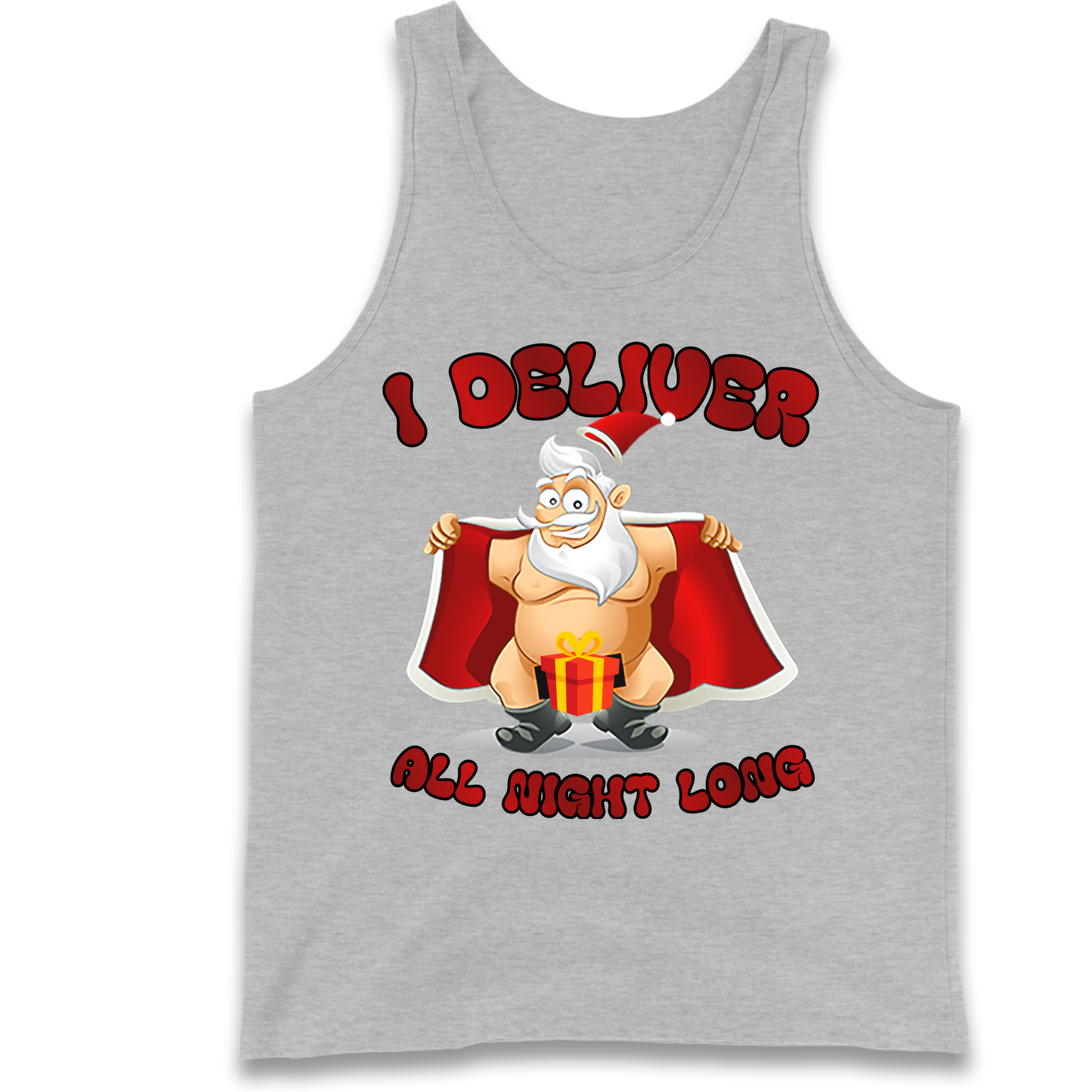Santa Claus I Deliver All Night Long Christmas Tank Top